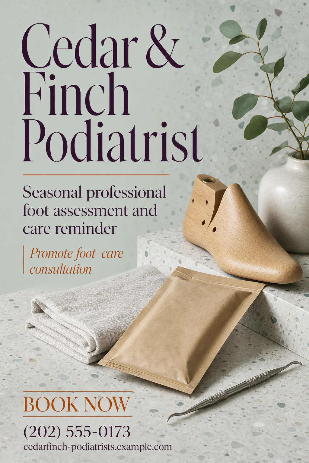 podiatrist flyer template: promote foot-care consultation