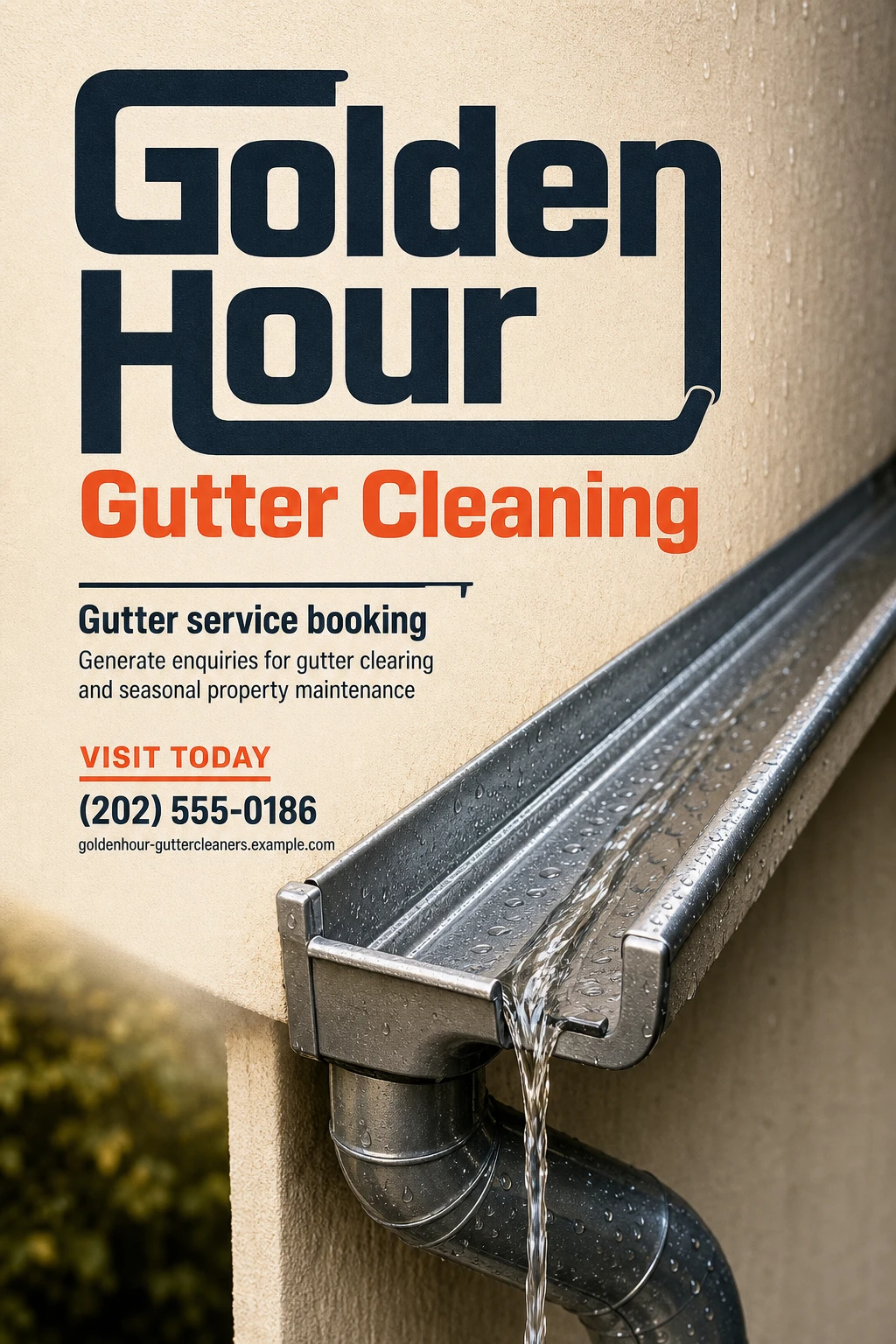 gutter cleaning service poster template