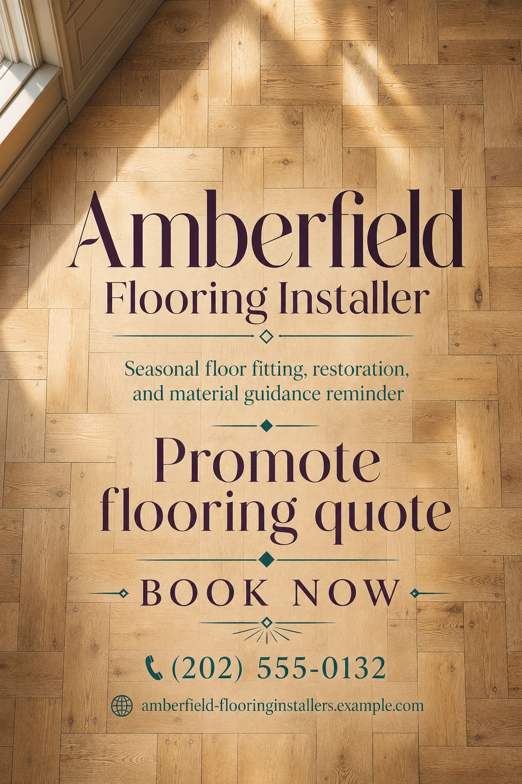 flooring installer flyer template: promote flooring quote