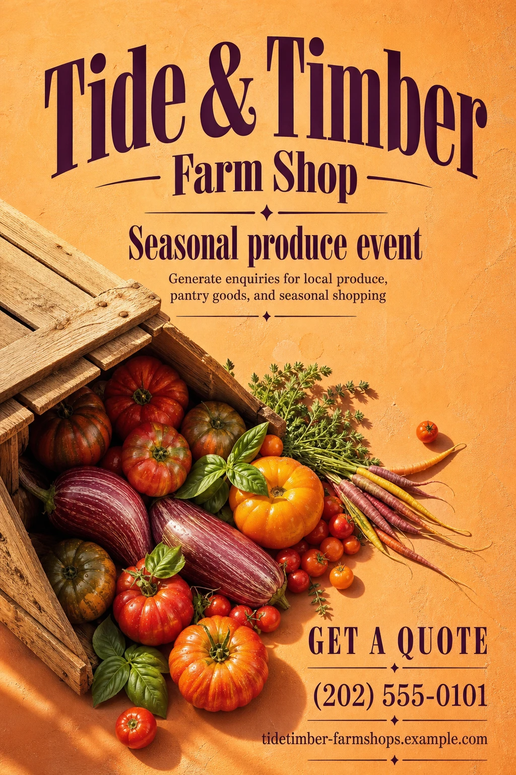 farm shop flyer template