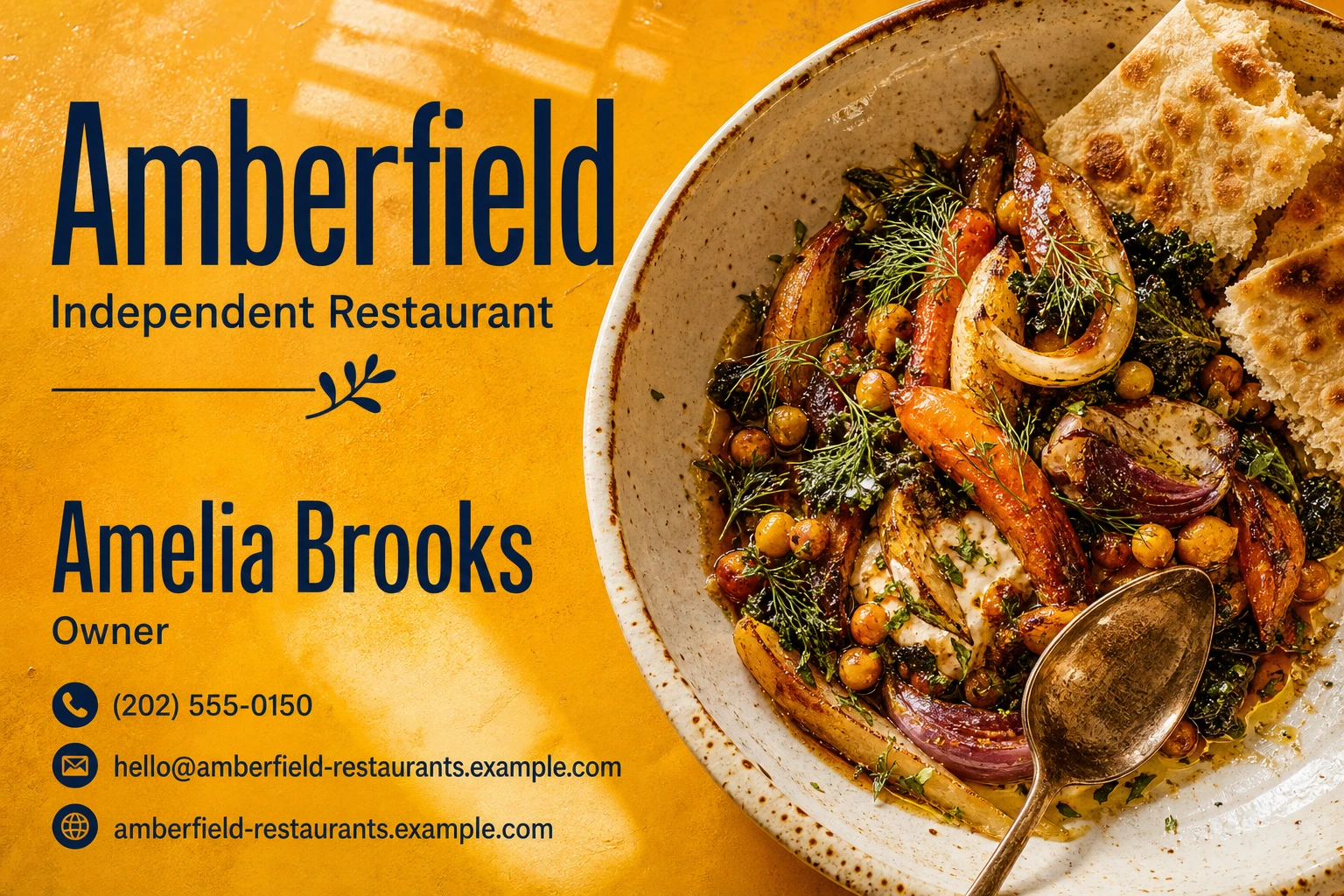 restaurant business card template