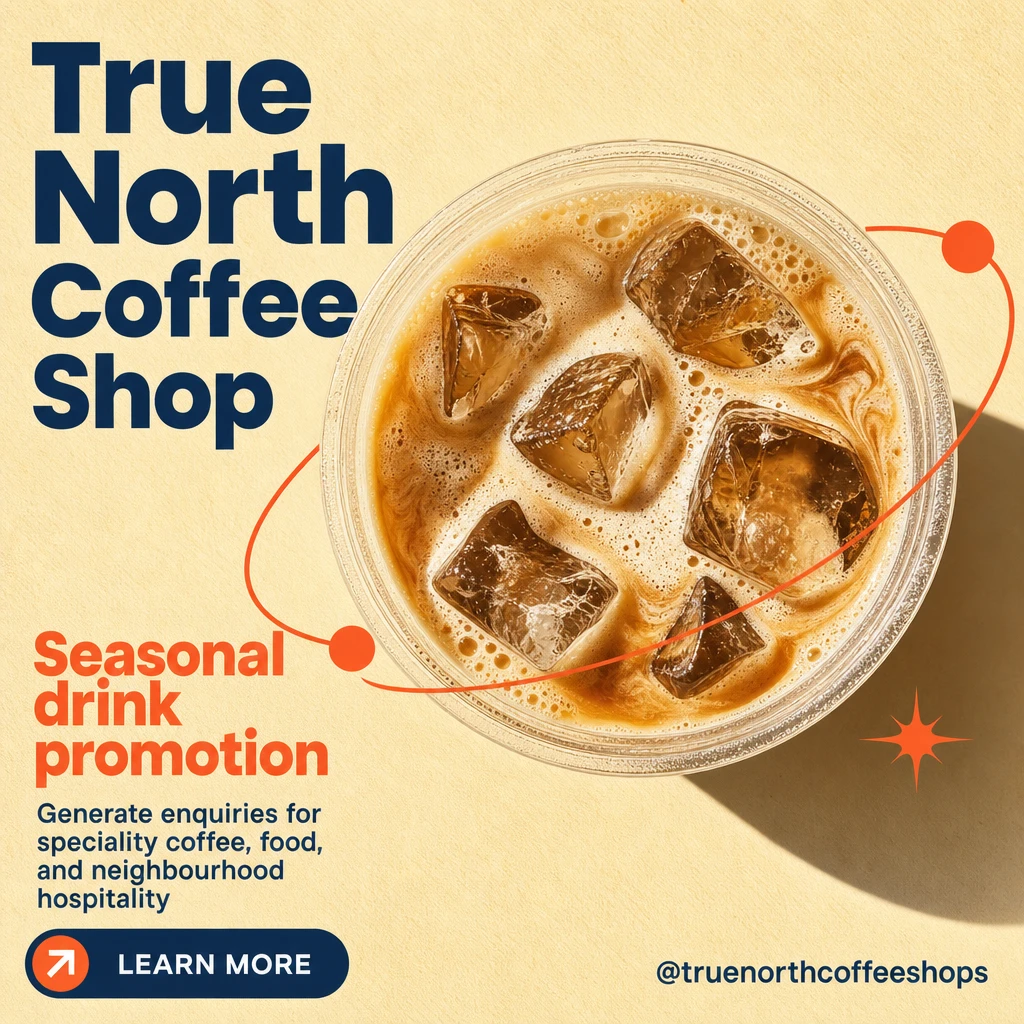 coffee shop social post template