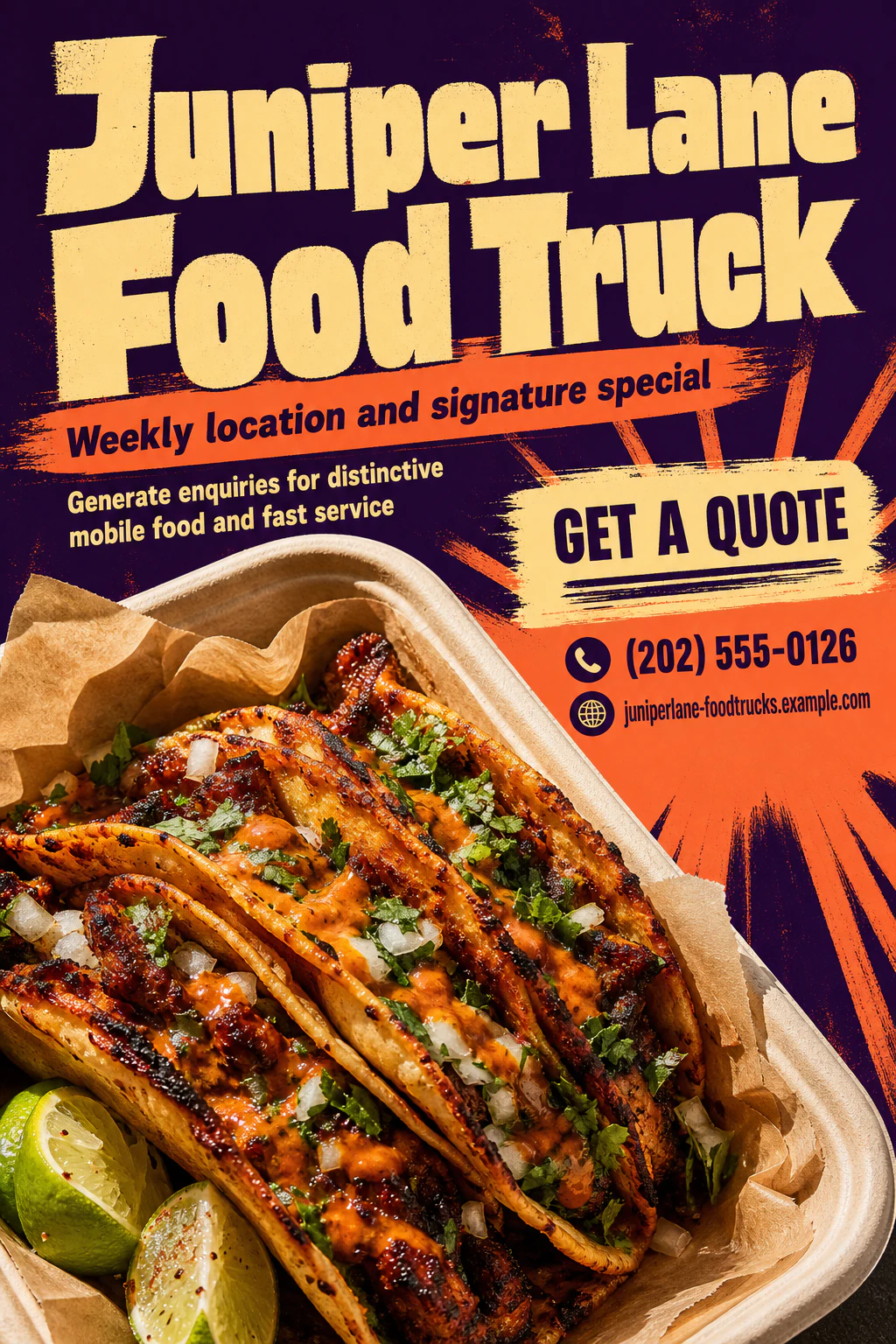food truck flyer template