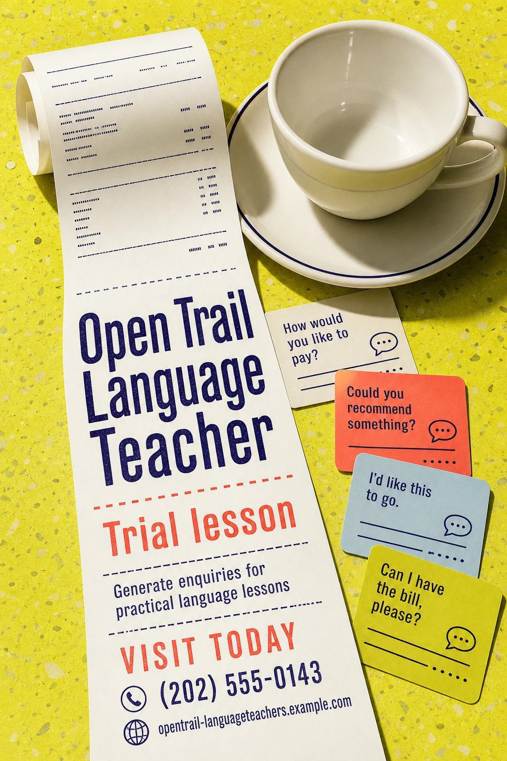 language teacher poster template