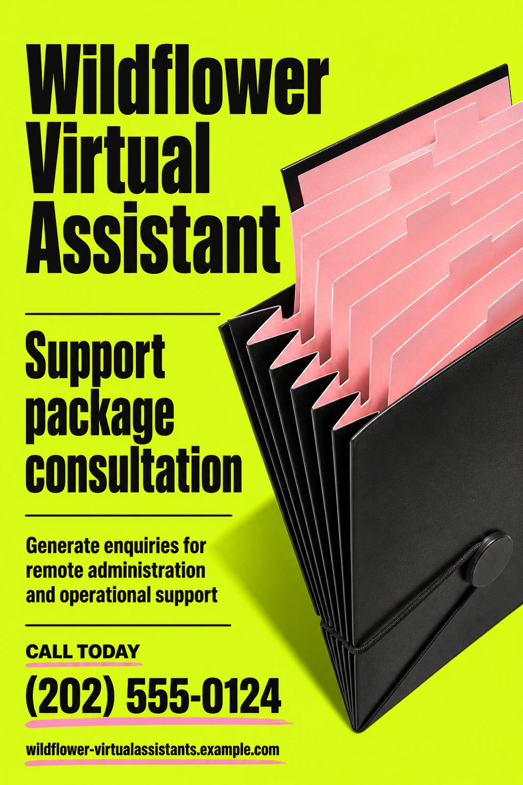 virtual assistant poster template