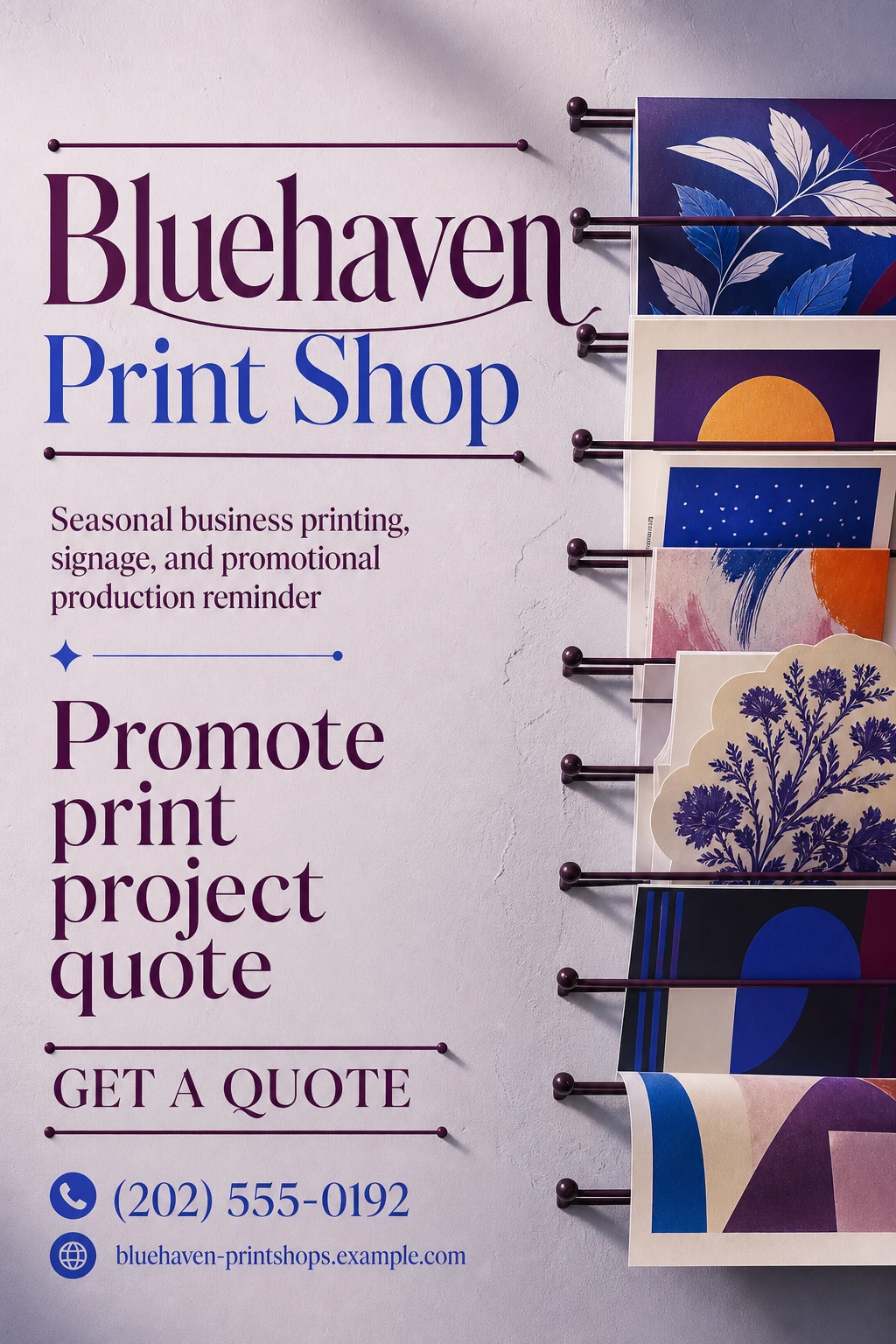 print shop flyer template: promote print project quote