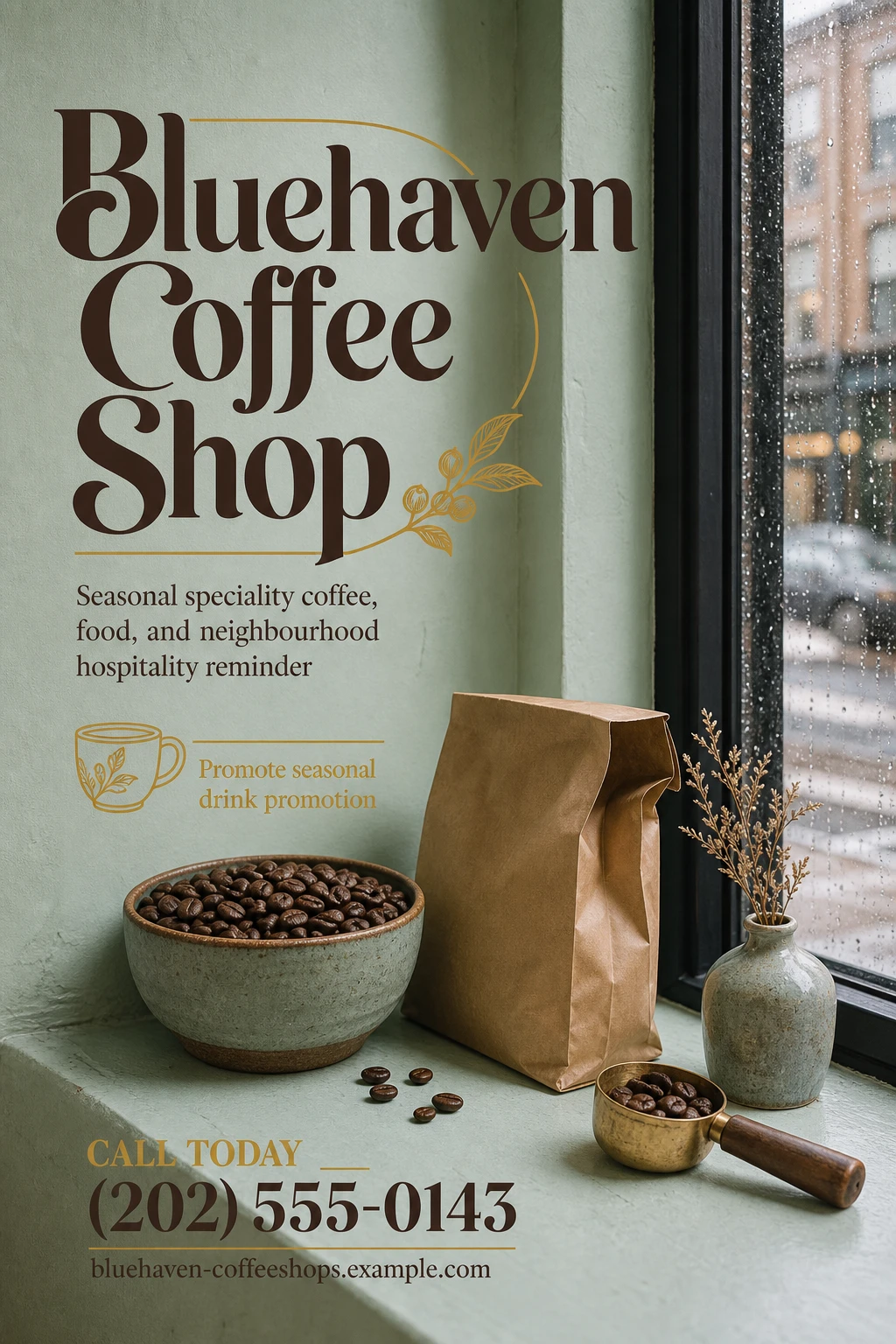 coffee shop poster template: promote seasonal drink promotion