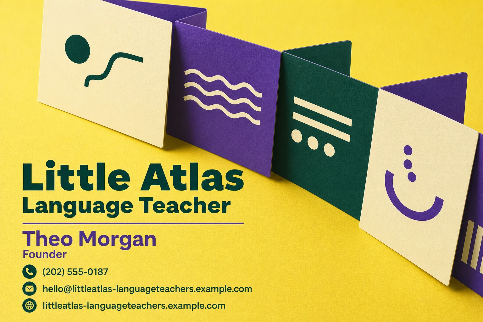 language teacher business card template