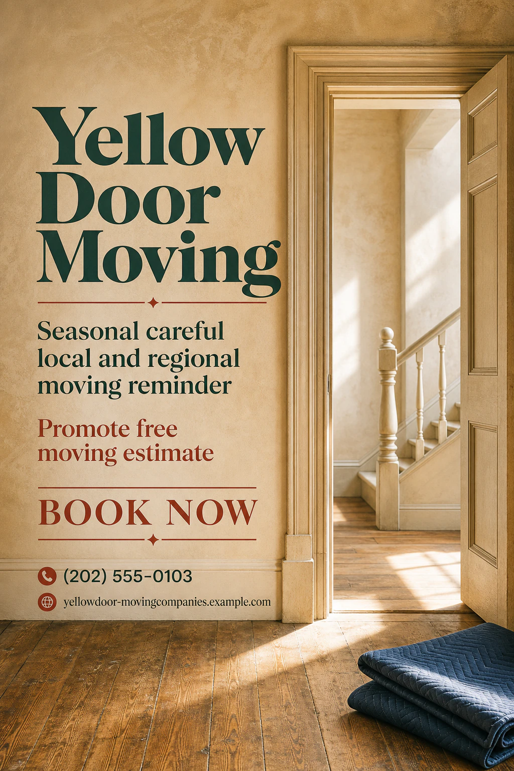 moving company flyer template: promote free moving estimate