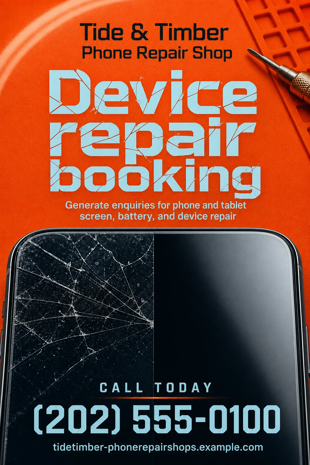 phone repair shop flyer template