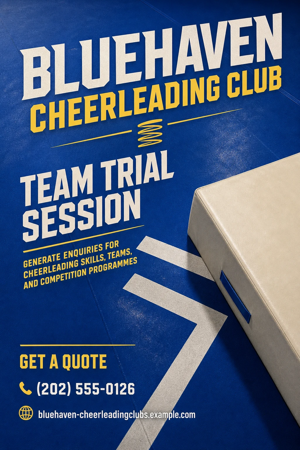 cheerleading club flyer template