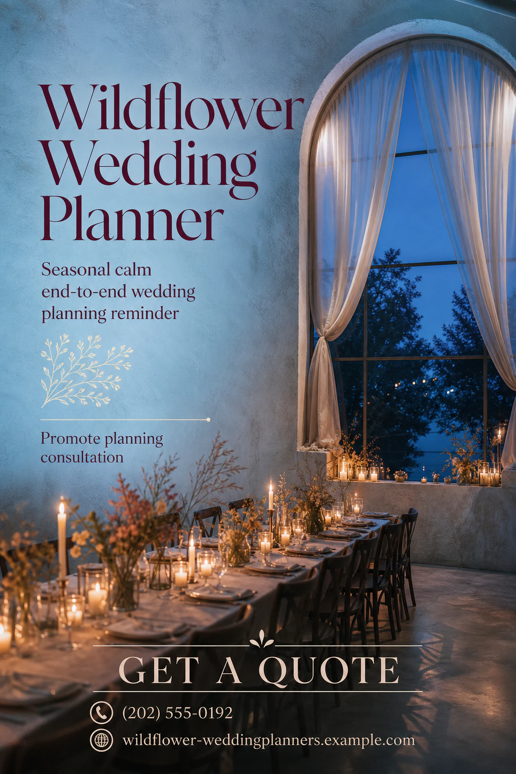 wedding planner flyer template: promote planning consultation
