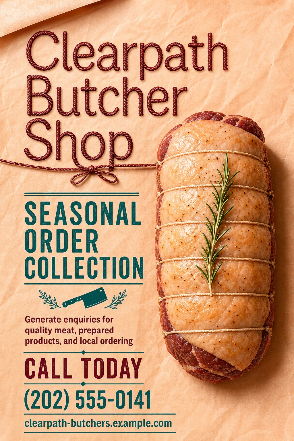 butcher shop flyer template