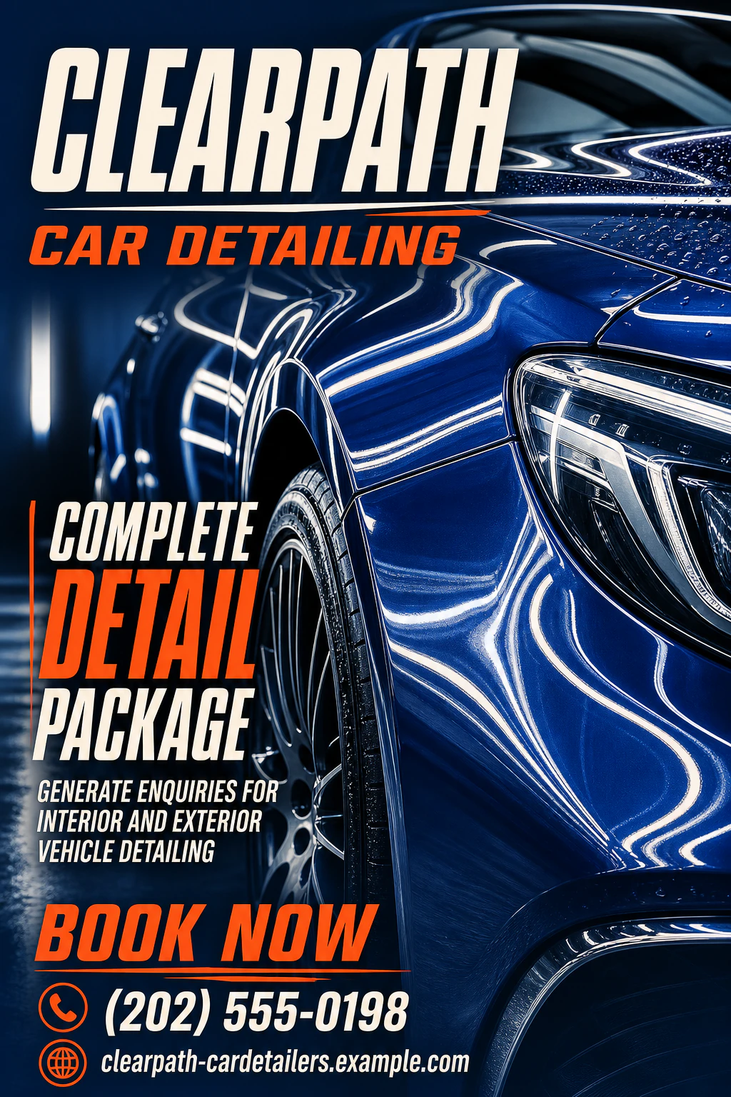 car detailing service flyer template
