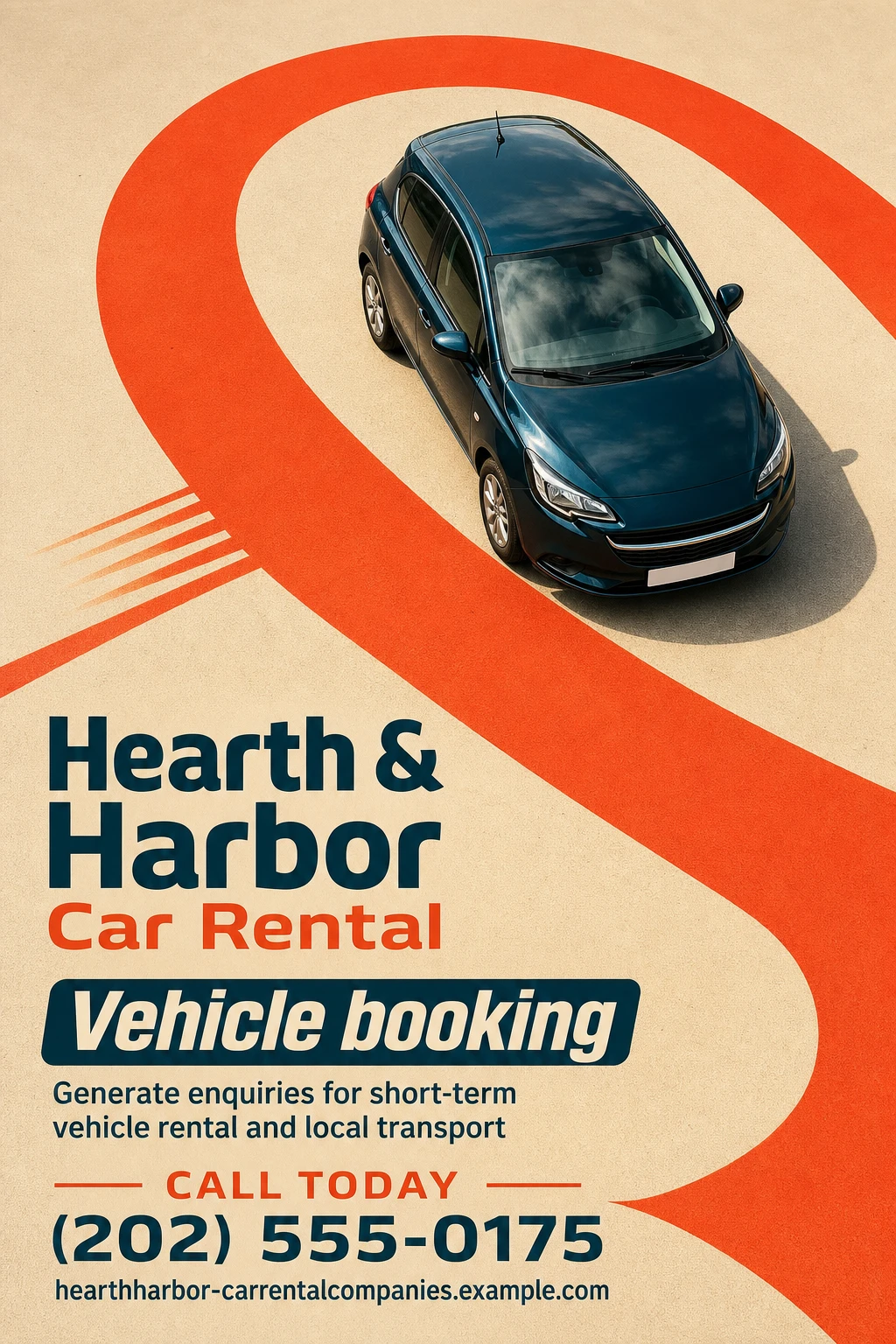 car rental company flyer template