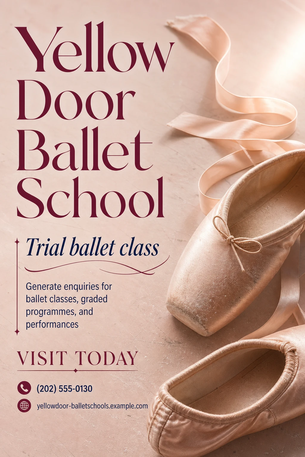 ballet school poster template