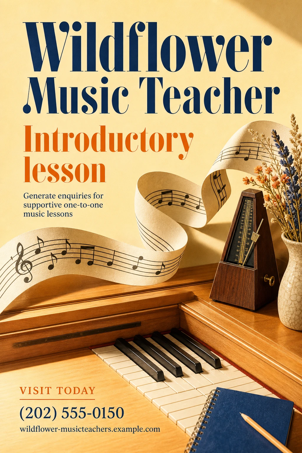 music teacher poster template