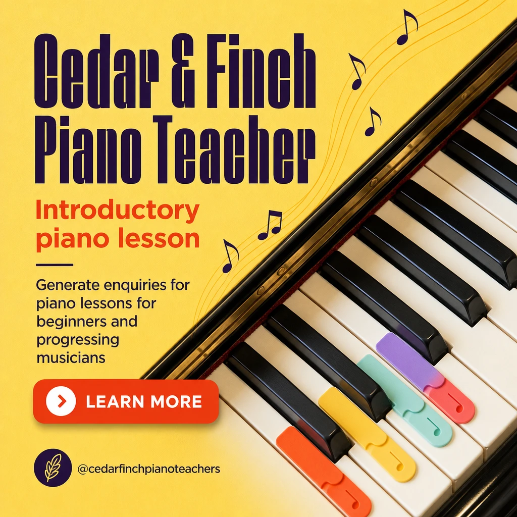 piano teacher social post template