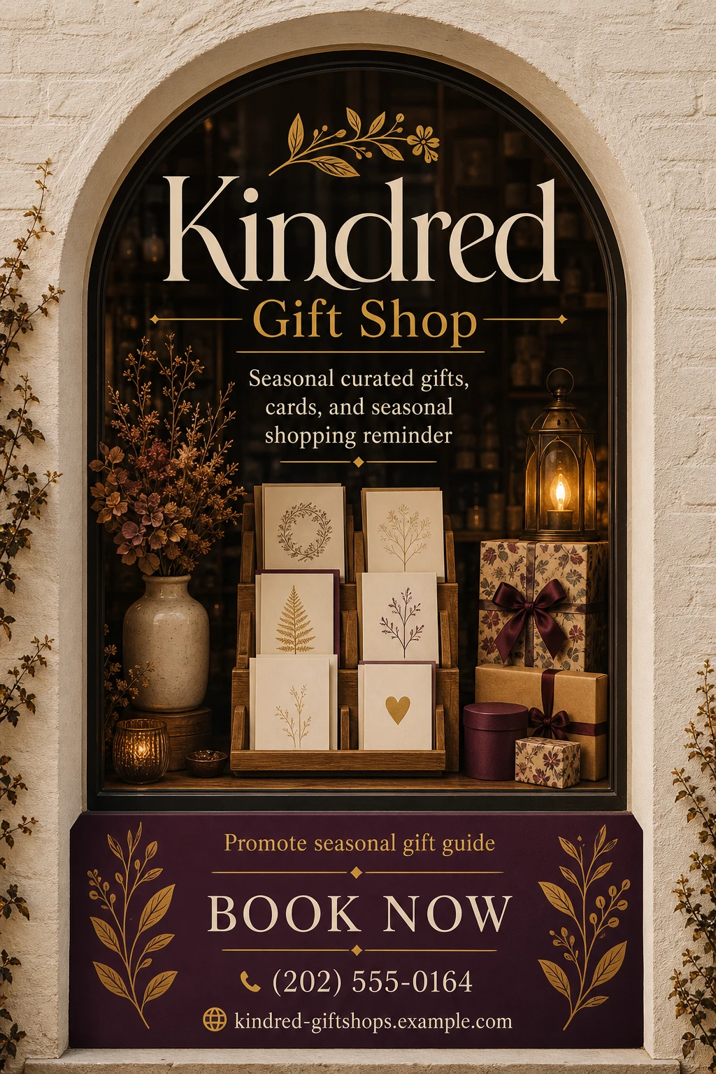 gift shop flyer template: promote seasonal gift guide