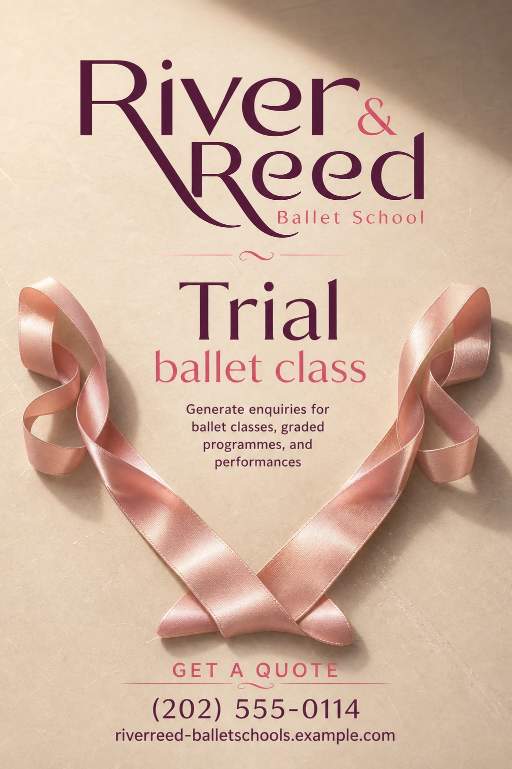 ballet school flyer template