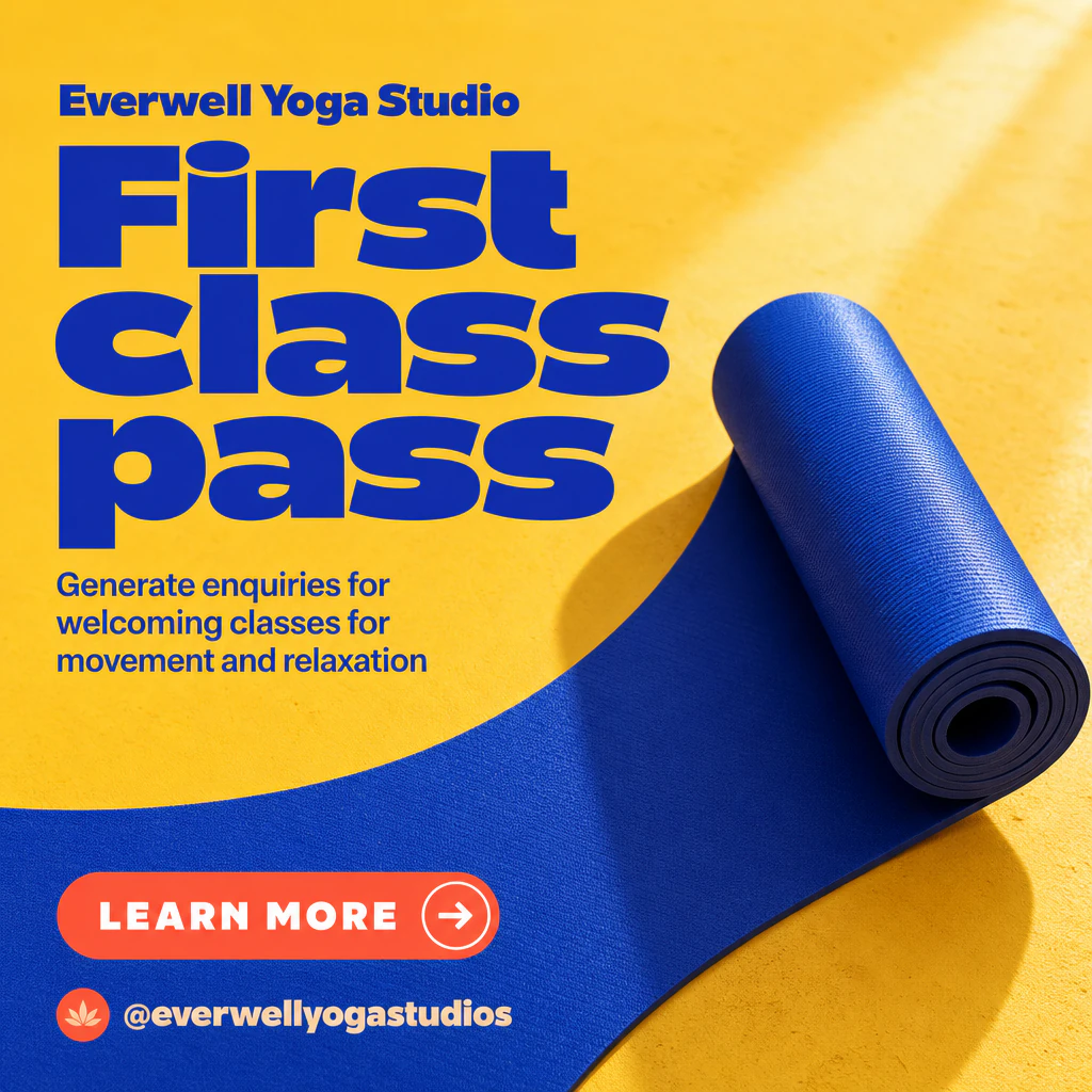 yoga studio social post template