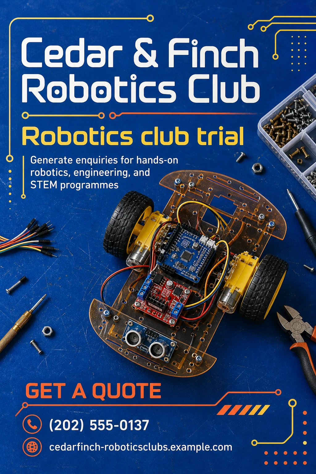 robotics club flyer template