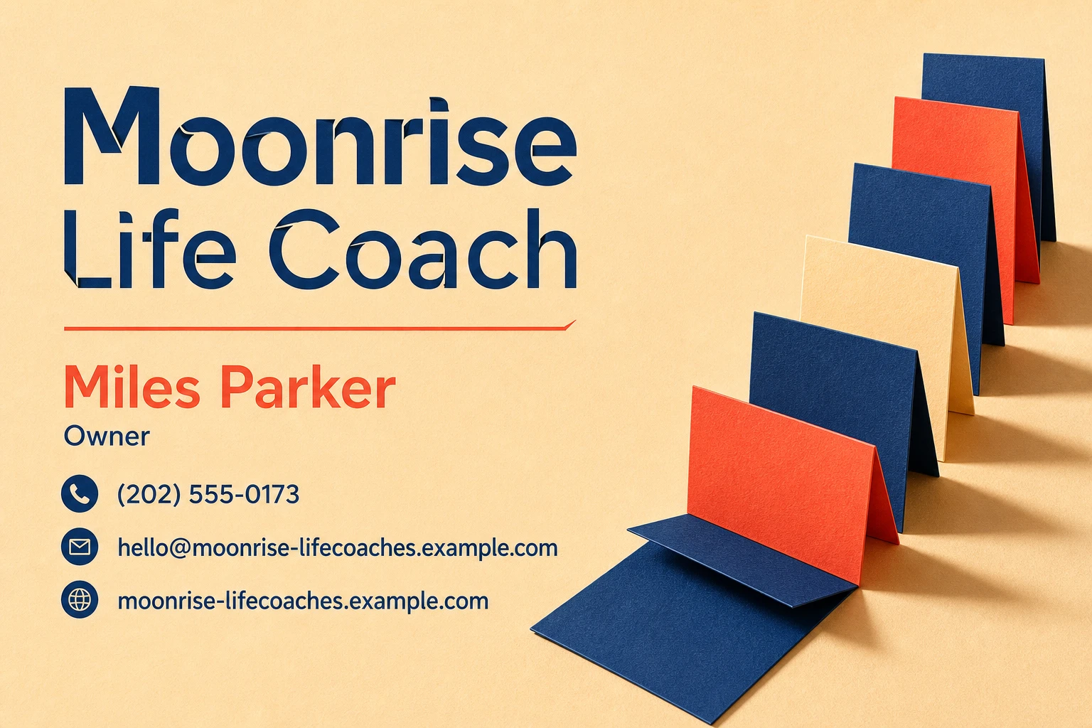 life coach business card template