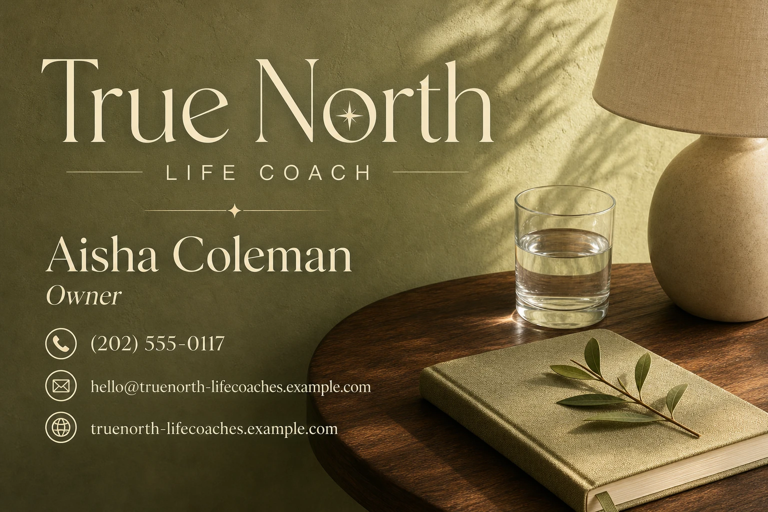 life coach business card template: promote discovery coaching call