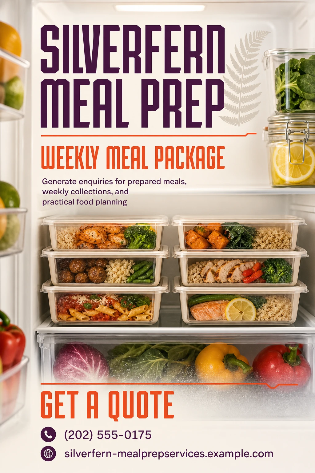 meal prep service flyer template