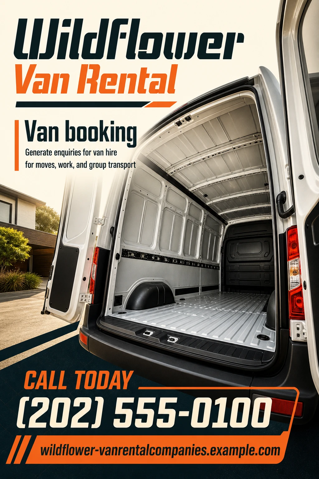 van rental company flyer template
