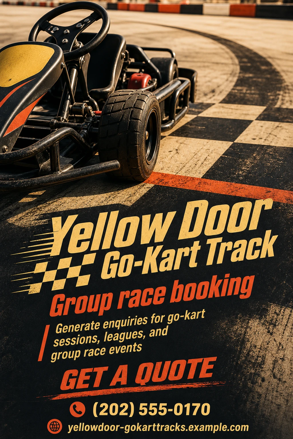 go-kart track flyer template