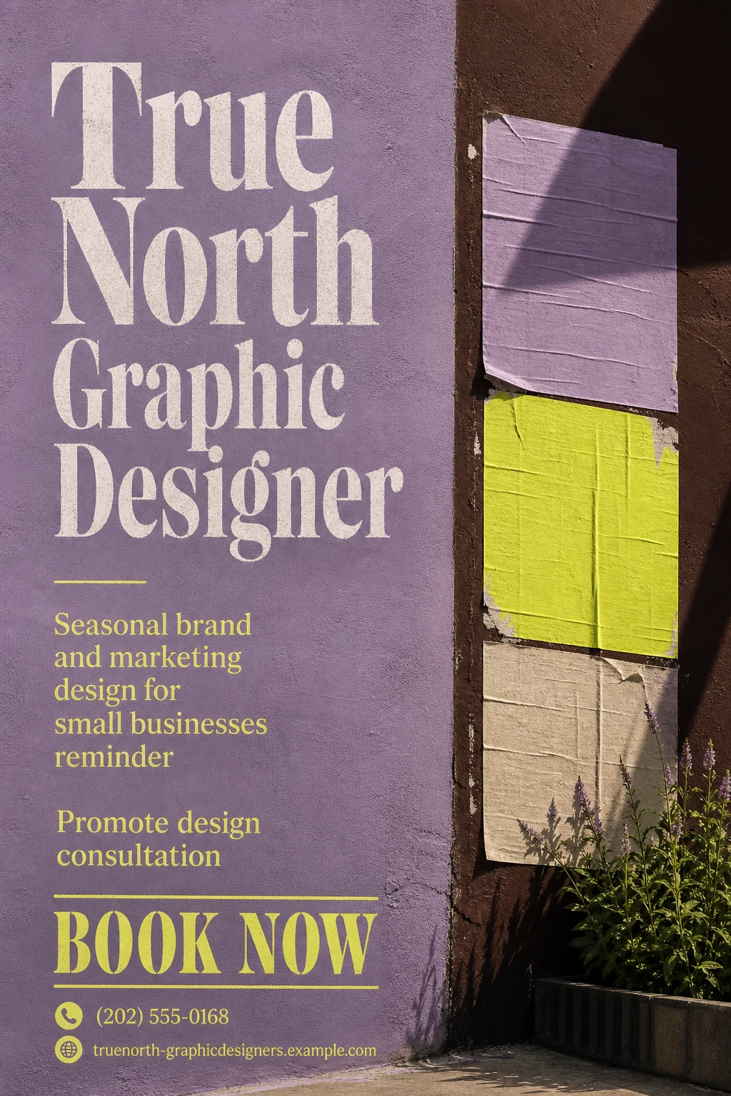 graphic designer flyer template: promote design consultation