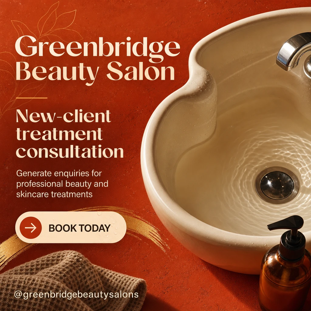 beauty salon social post template
