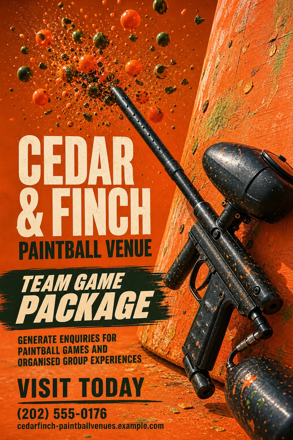 paintball venue poster template