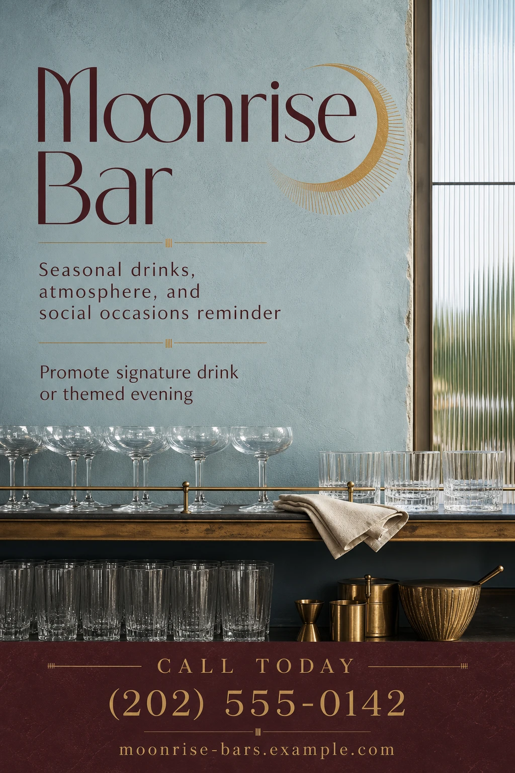 bar flyer template: promote signature drink or themed evening