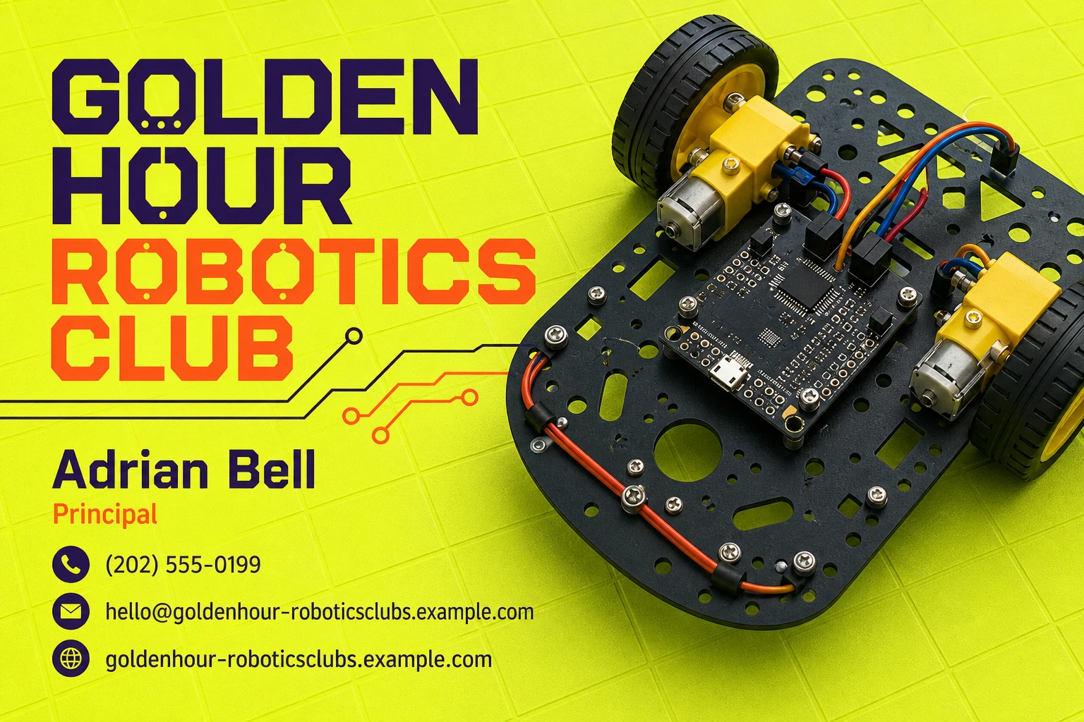 robotics club business card template