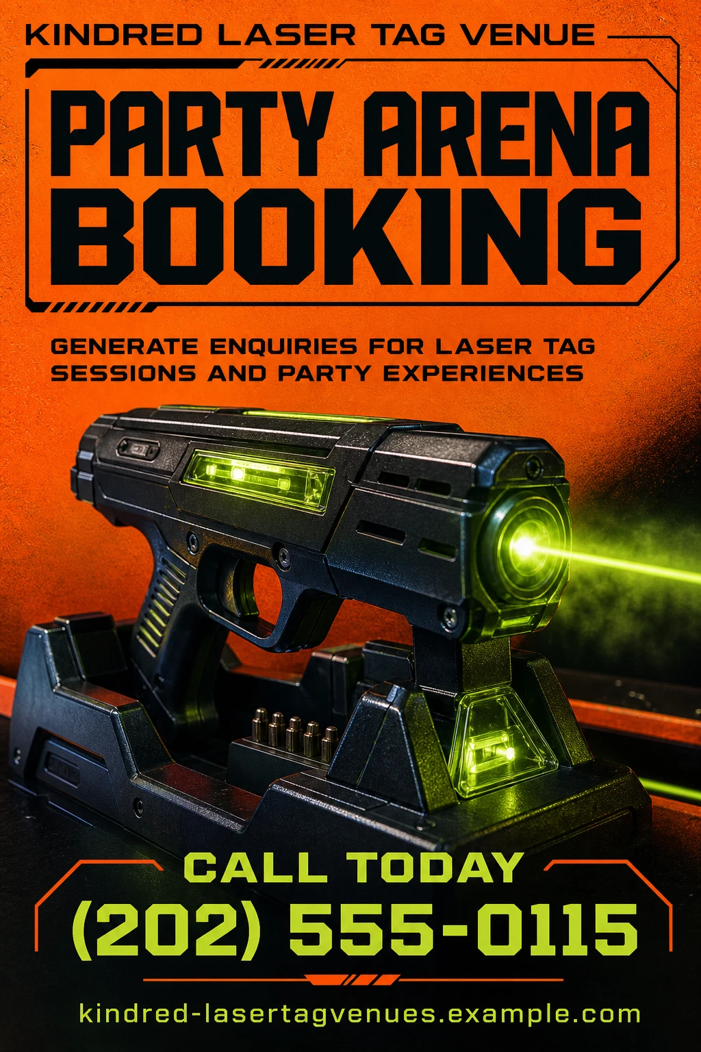 laser tag venue flyer template