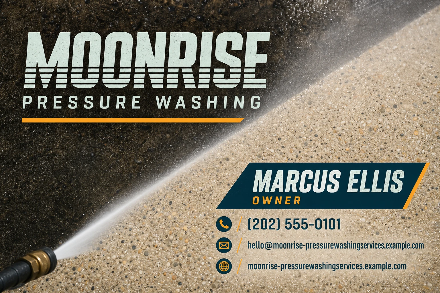 pressure washing service business card template