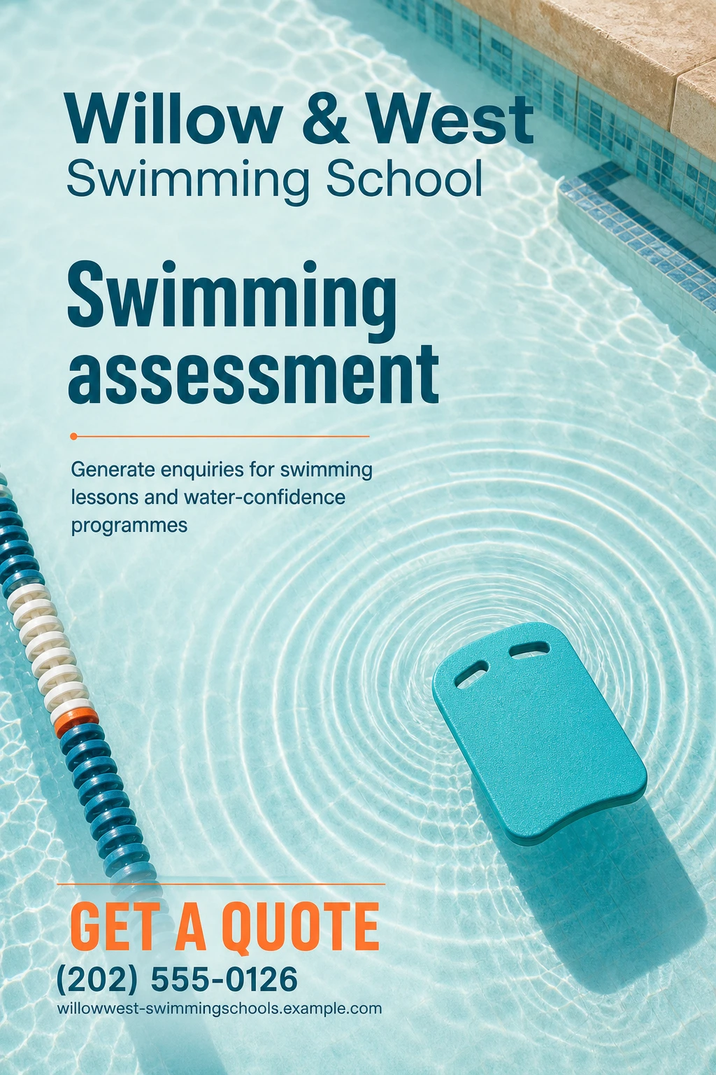 swimming school flyer template