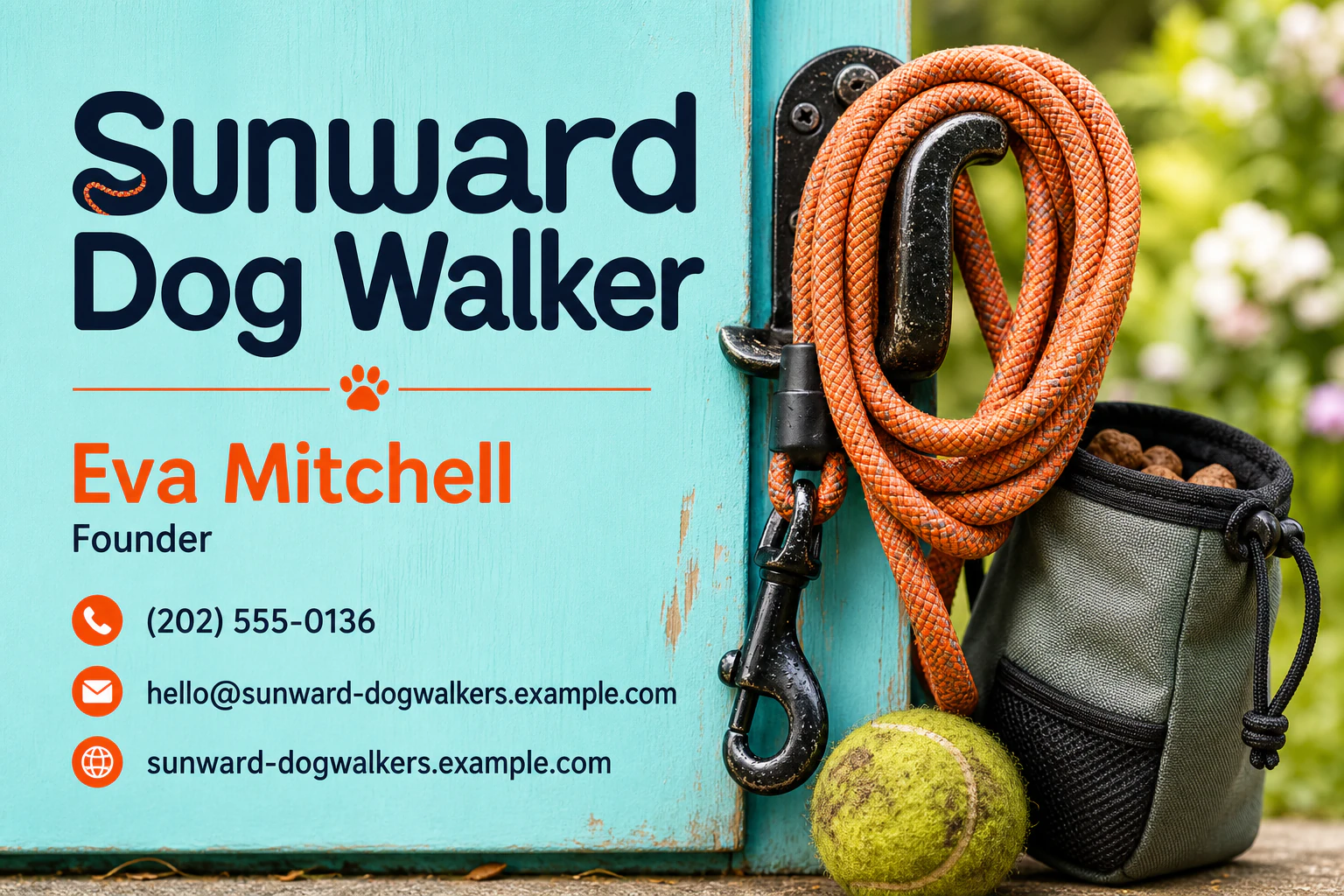 dog walker business card template