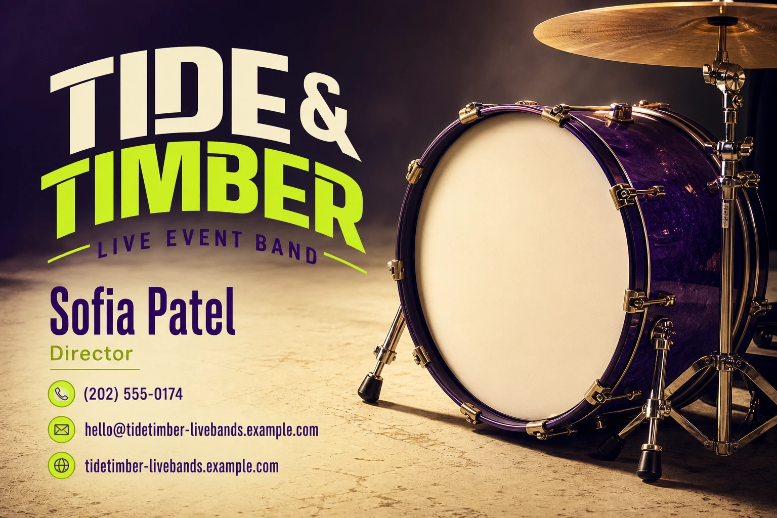 live event band business card template