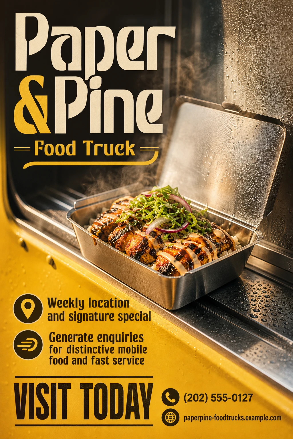 food truck poster template