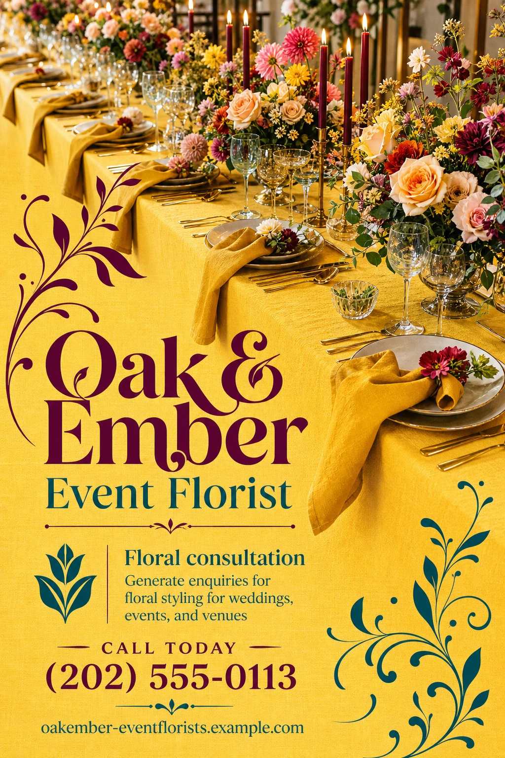 event florist flyer template