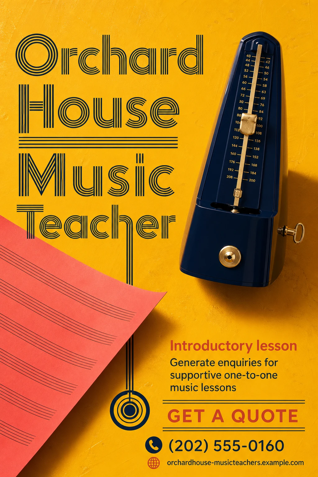 music teacher flyer template