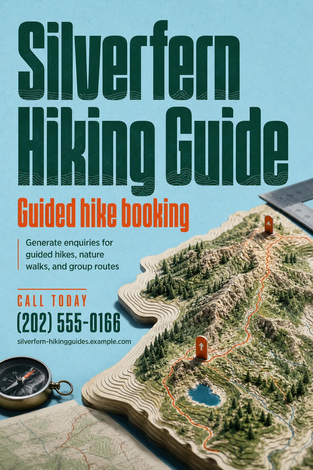 hiking guide poster template