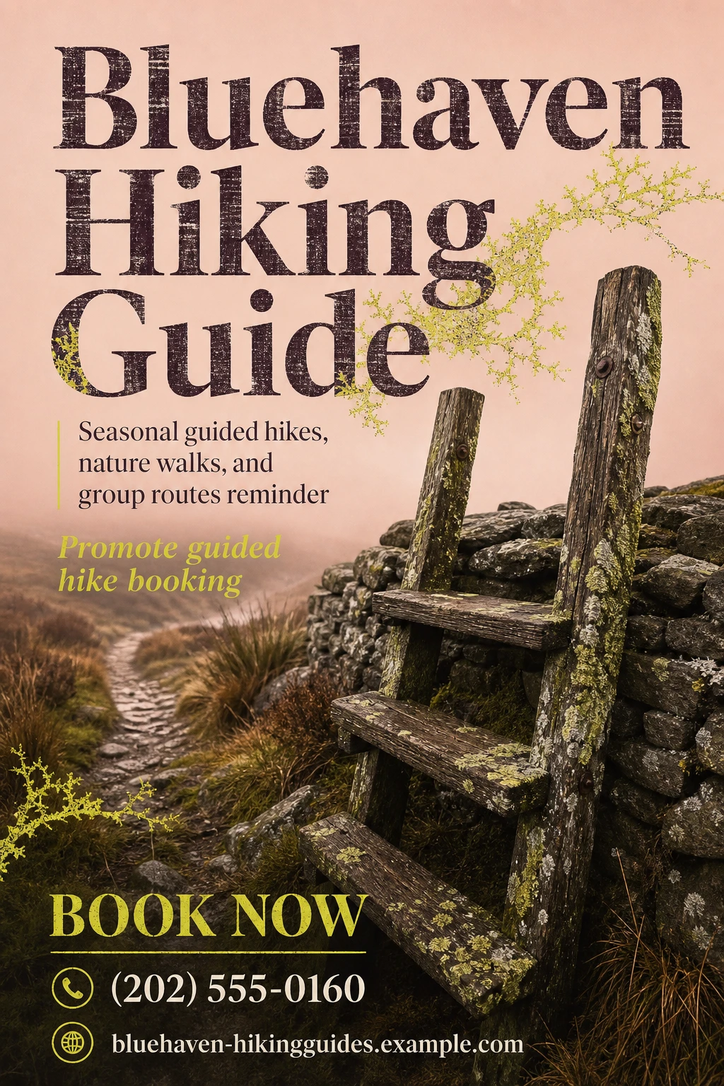 hiking guide poster template: promote guided hike booking