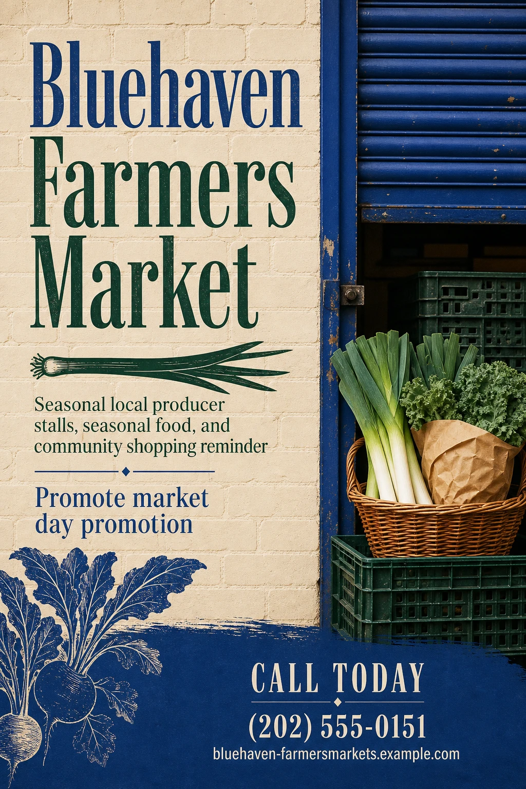 farmers market flyer template: promote market day promotion