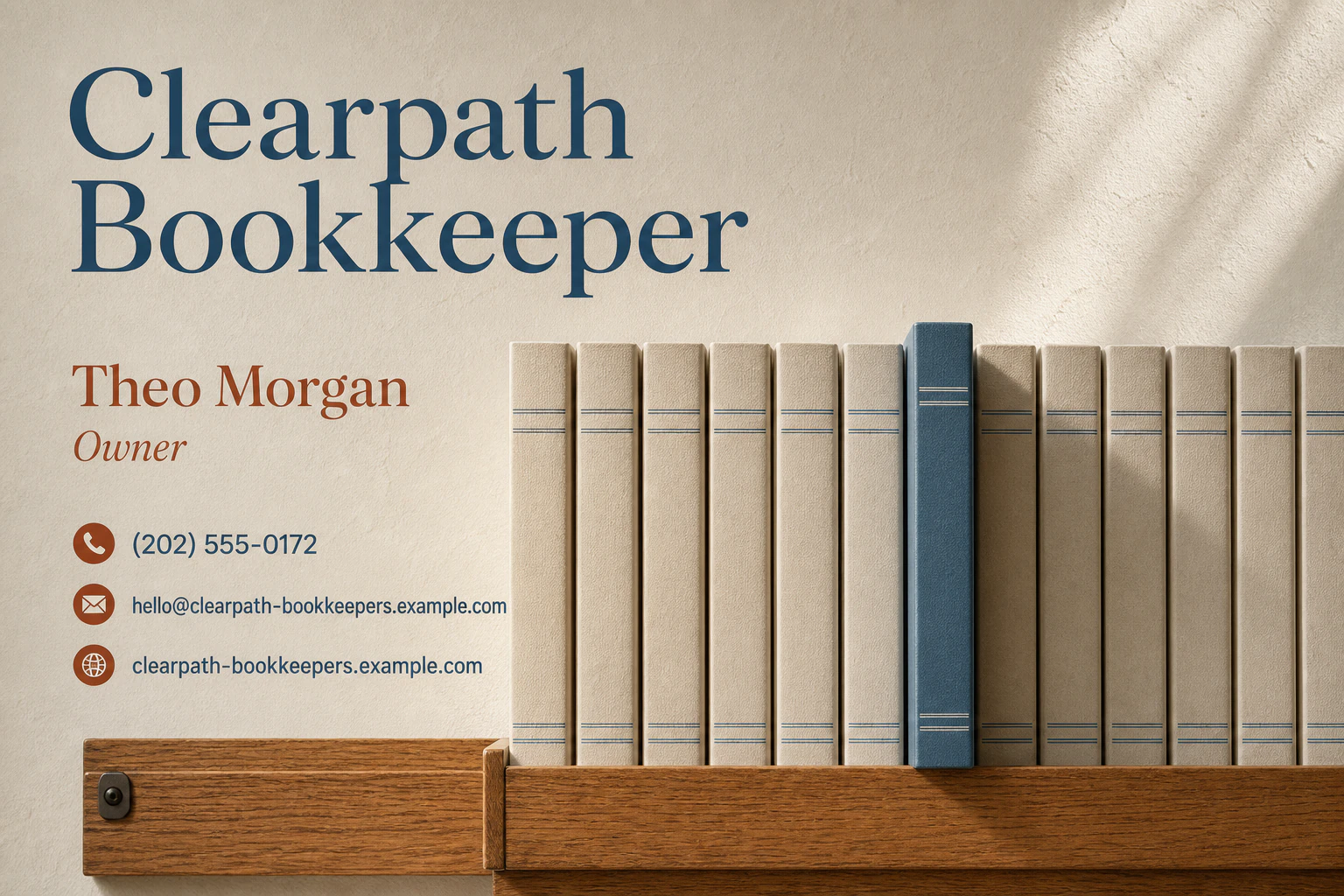 bookkeeper business card template: promote books health check