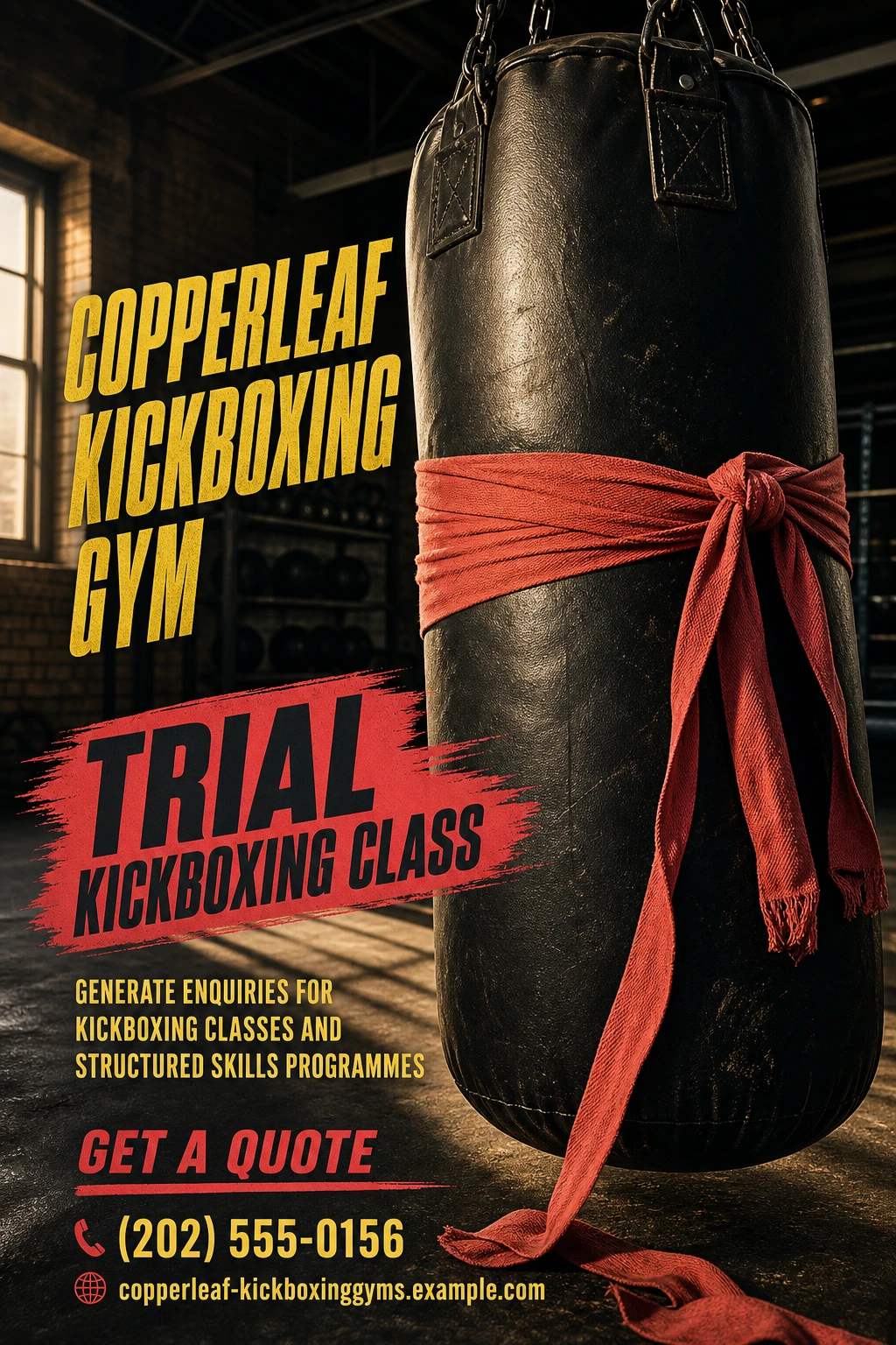 kickboxing gym flyer template