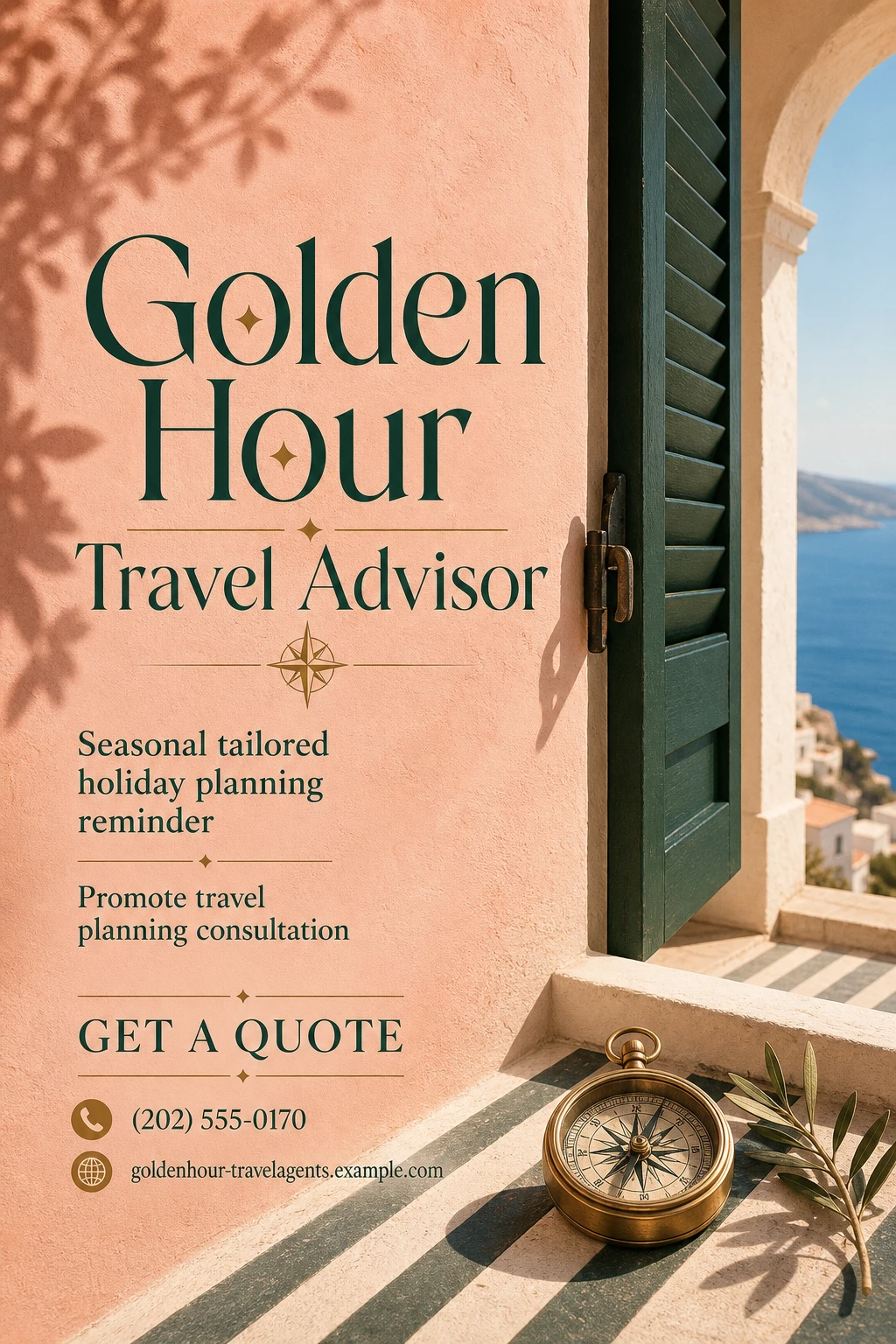 travel advisor flyer template: promote travel planning consultation